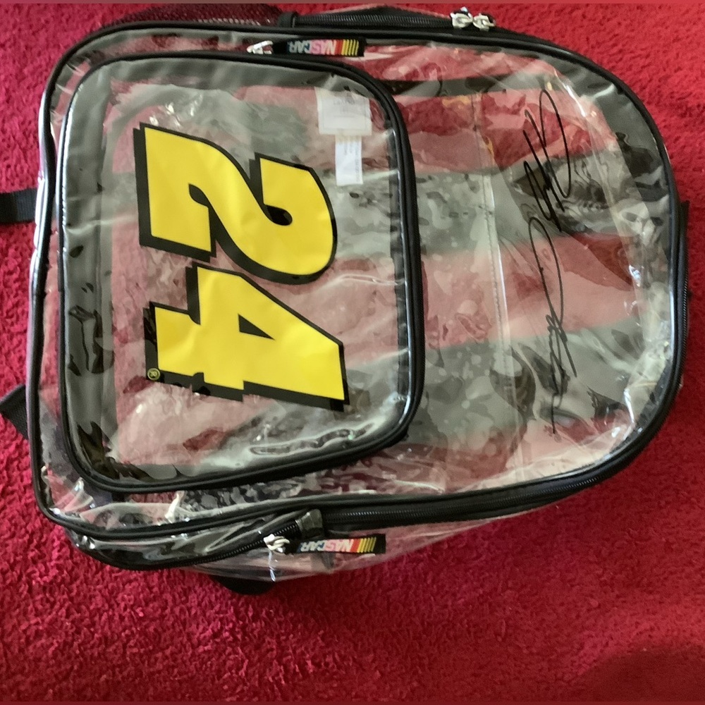 Jeff Gordon Backpacks Clear